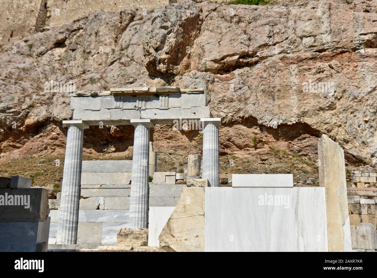 Das Heiligtum von Asklepios, Akropolis von Athen, Griechenland Stockfoto