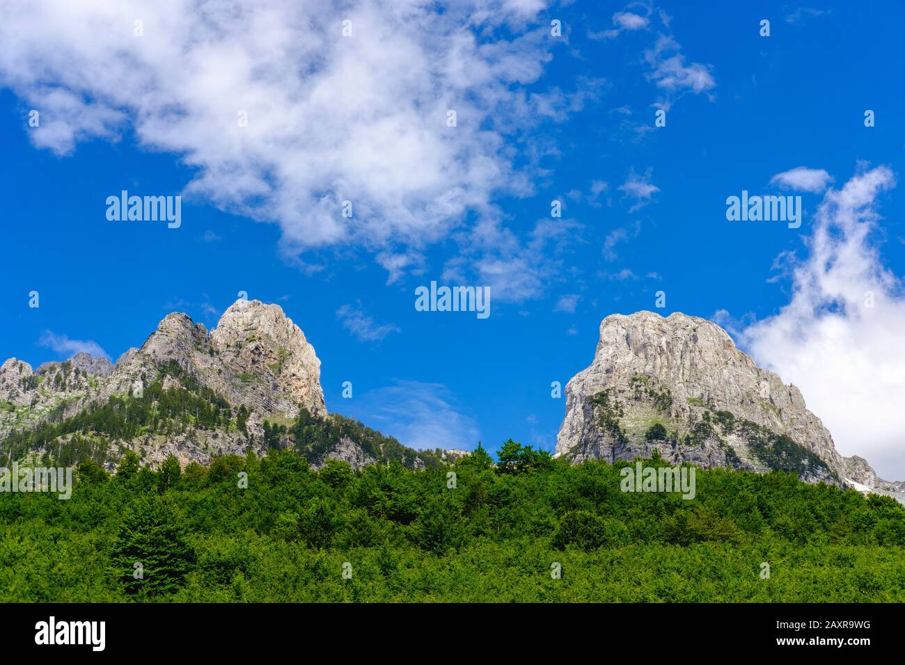 Nationalpark Valbona, Albanische Alpen, Prokletije, Qark Kukes, Albanien Stockfoto
