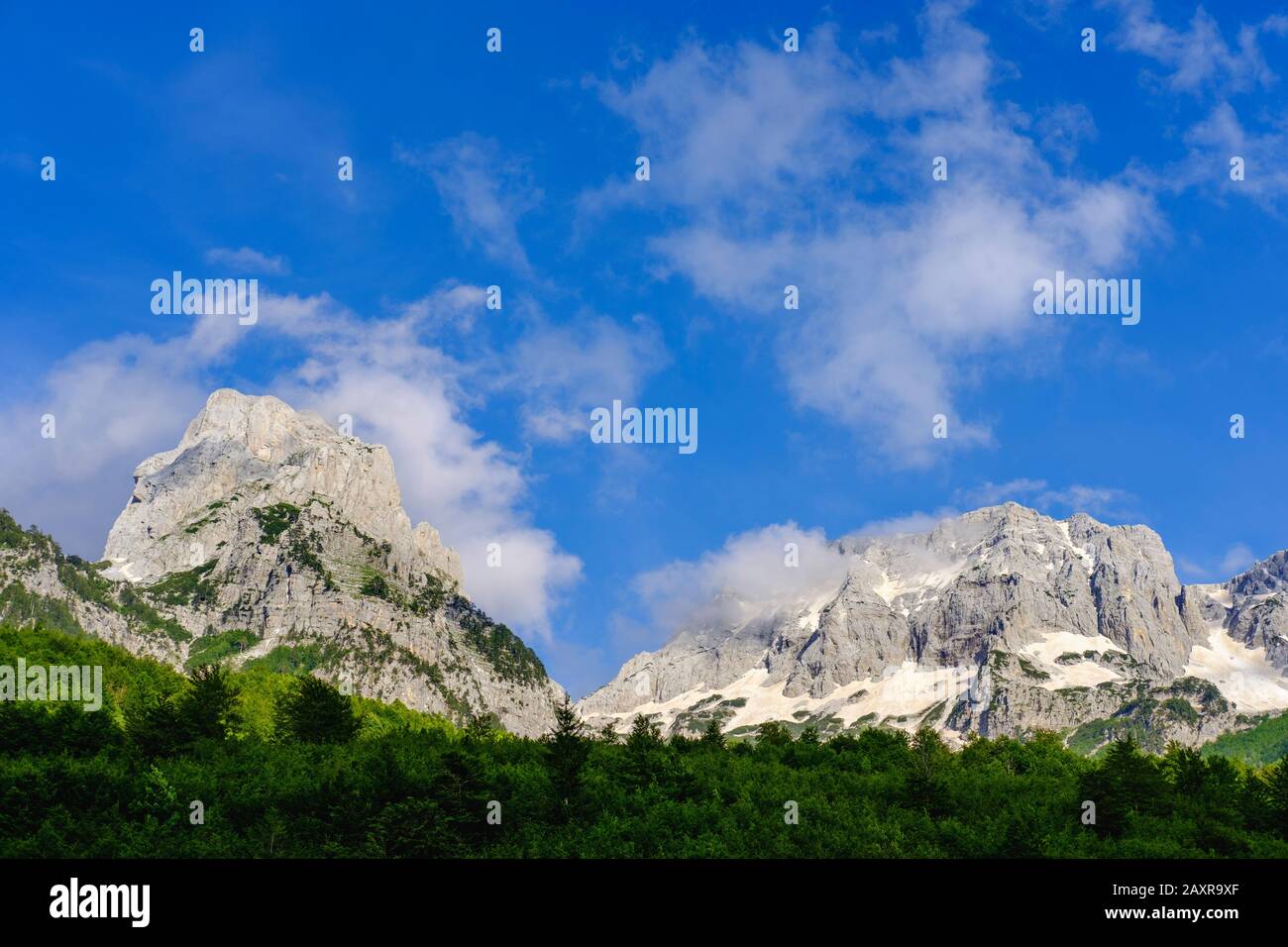 Nationalpark Valbona, Valbonatal, Albanische Alpen, Prokletije, Qark Kukes, Albanien Stockfoto