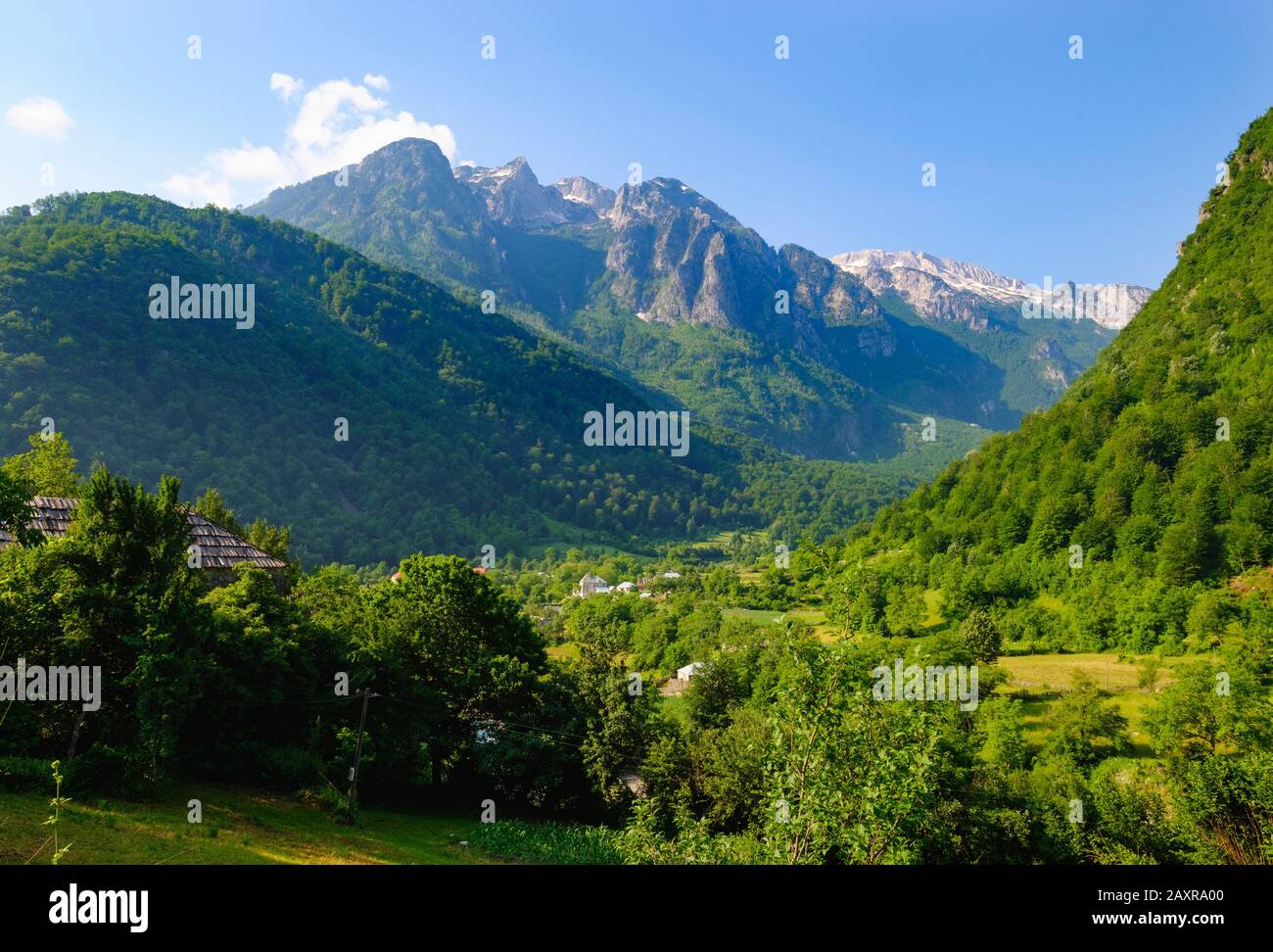 Dragobi-Tal, Nationalpark Valbona, Albanische Alpen, Prokletije, Qar Kukes, Albanien Stockfoto