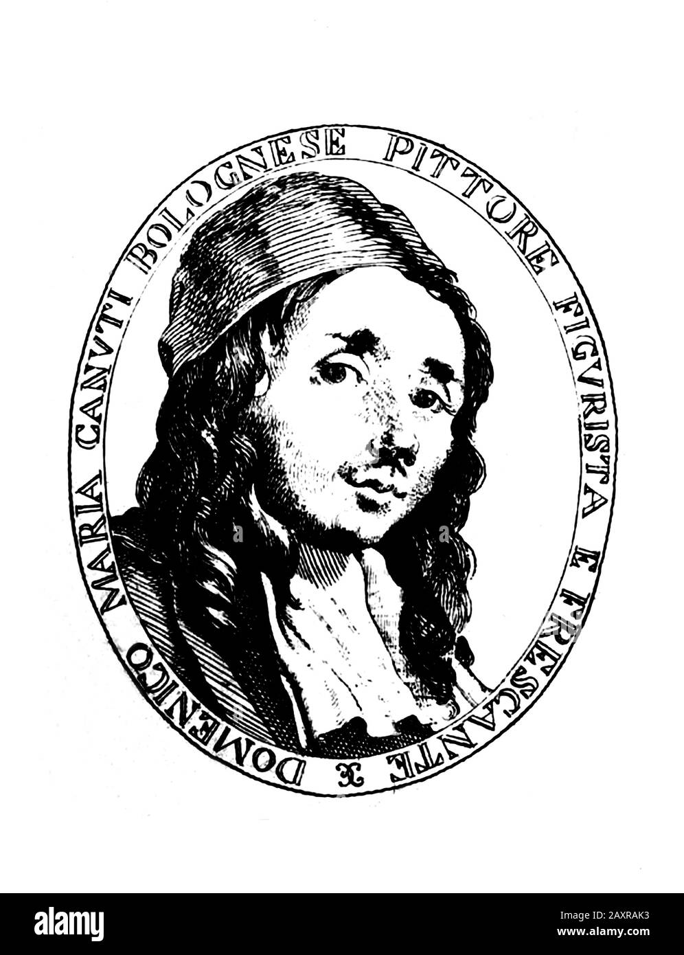 1.680 Ca, ITALIEN: Der zelebrende italienische Barocco-Maler Domenico Maria Canuti (* 1625; † 1684) . Porträt, das im XIX Jahrhundert von Unbekannten eingraviert wurde. - PORTRÄT - RITRATTO - ARTE - BILDENDE KUNST - ARTI VISIVE - PITTORE - GRAVUR - INCISIONE - ILLUSTRATION - MALER - AUTORITRATTO - BAROQUE - ARCHIVIO GBB Stockfoto