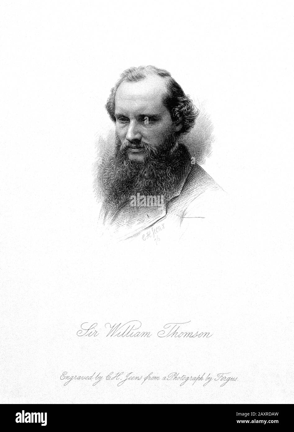 Großbritannien: Der in irland geborene Phisiker, Herr William Thompson Baron KELVIN ( Belfast, 184 - Netherhall 1907 ), Gründer des Thermodinamic und der Graduierung der Temperatur. Gravierendes Porträt von Charles Henry Jeens (* um 27-1879 in der Zeitschrift NATURE , * 7. september 1876 in FERGUS . - TEMPERATURA in GRADI SCALA KELVIN - FISICA - FISICO - scienziato - SCIENZA - SCIENCE - Scientist - scopritore - ENERGIA TERMICA - TERMODINAMICA - Portrait - Ritratto - Barba - Bart - Incision - FOTO STORICHE - GESCHICHTE --- ARCHIVIO GBB Stockfoto