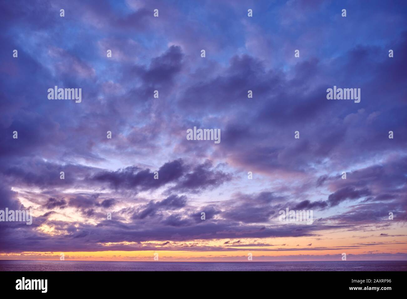 Landschaft, Sonnenuntergang, Küste, Meer, Hondarribia, Baskenland, Spanien Stockfoto