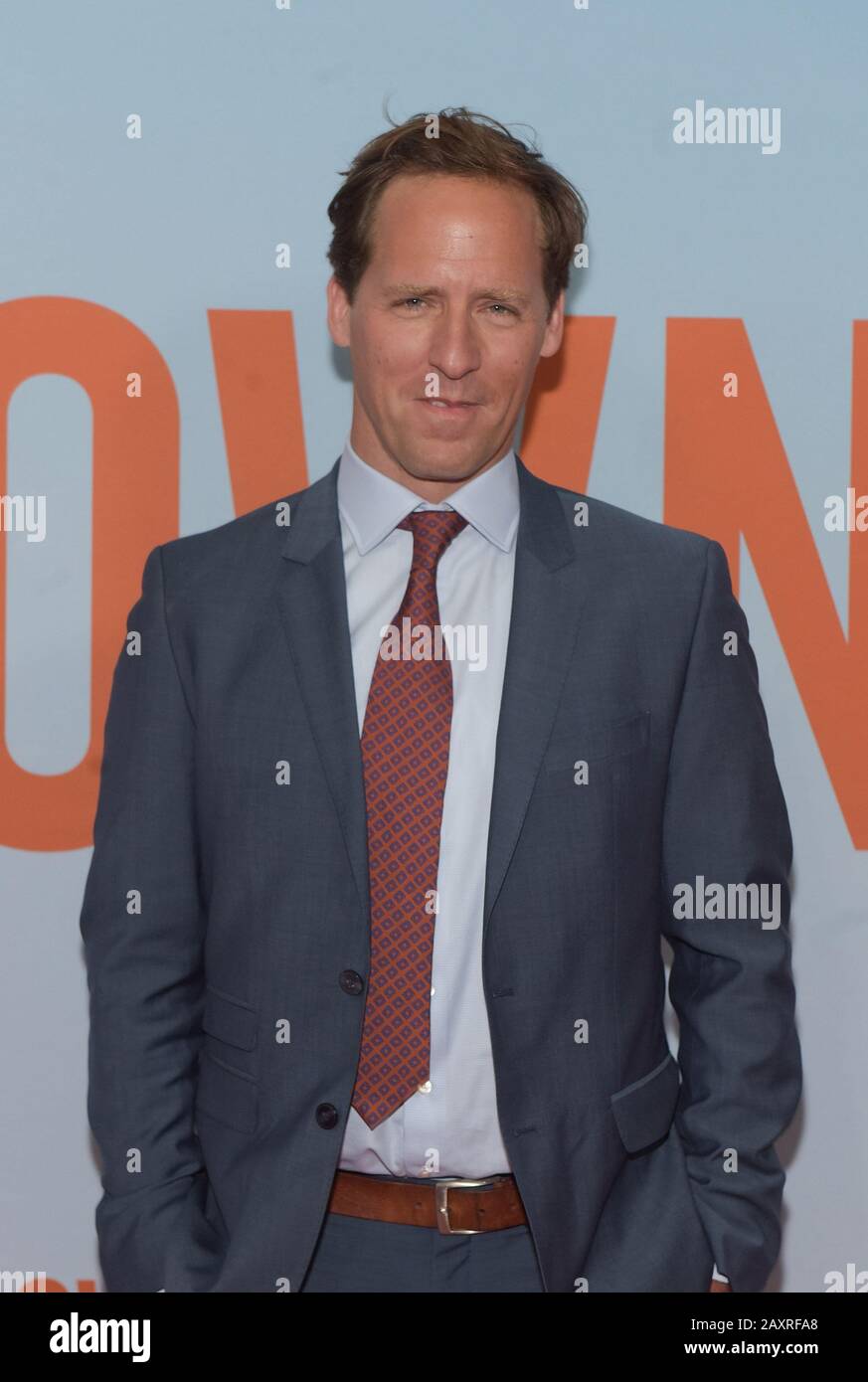 New York, USA. Februar 2020. New YORK, NEW YORK - 12. FEBRUAR: NAT Faxon besucht die Premiere von "Downhill" im SVA Theatre am 12. Februar 2020 in New York City. Foto: Jeremy Smith/imageSPACE Credit: Imagespace/Alamy Live News Stockfoto