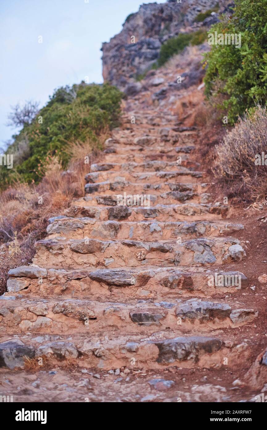 Nur wenige Schritte von der Lagune von Preveli und dem Strand von Palm, Crete, Griechenland Stockfoto