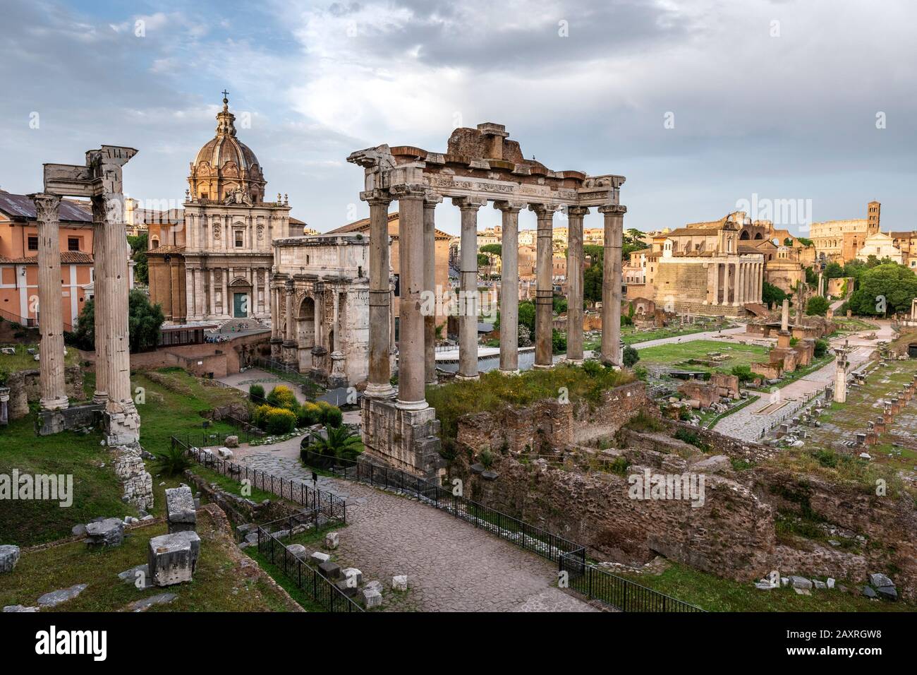 Das Forum Romanum, Rom, Latium, Italien Stockfoto