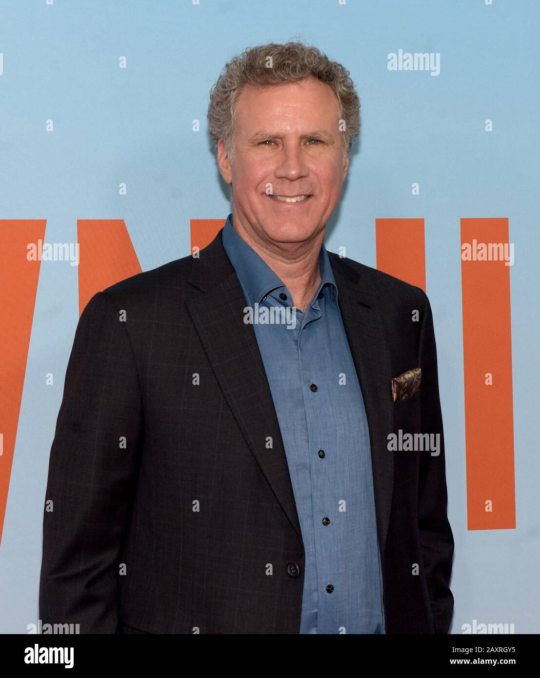 New York, USA. Februar 2020. Will Ferrell besucht am 12. Februar 2020 in New York City die Premiere von "Downhill" im SVA Theatre. Foto: Jeremy Smith/imageSPACE/MediaPunch Credit: MediaPunch Inc/Alamy Live News Stockfoto