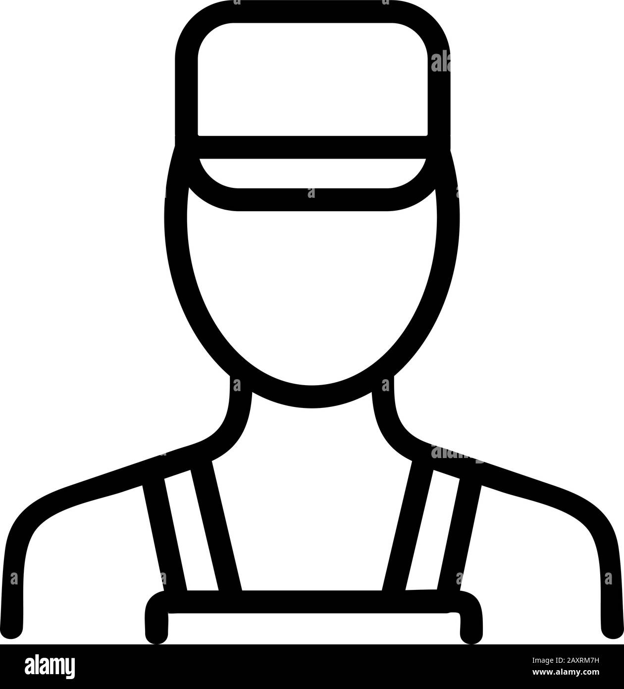 Elektrofach-Symbol-Vektor. Isolierte Darstellung des Kontursymbols Stock Vektor