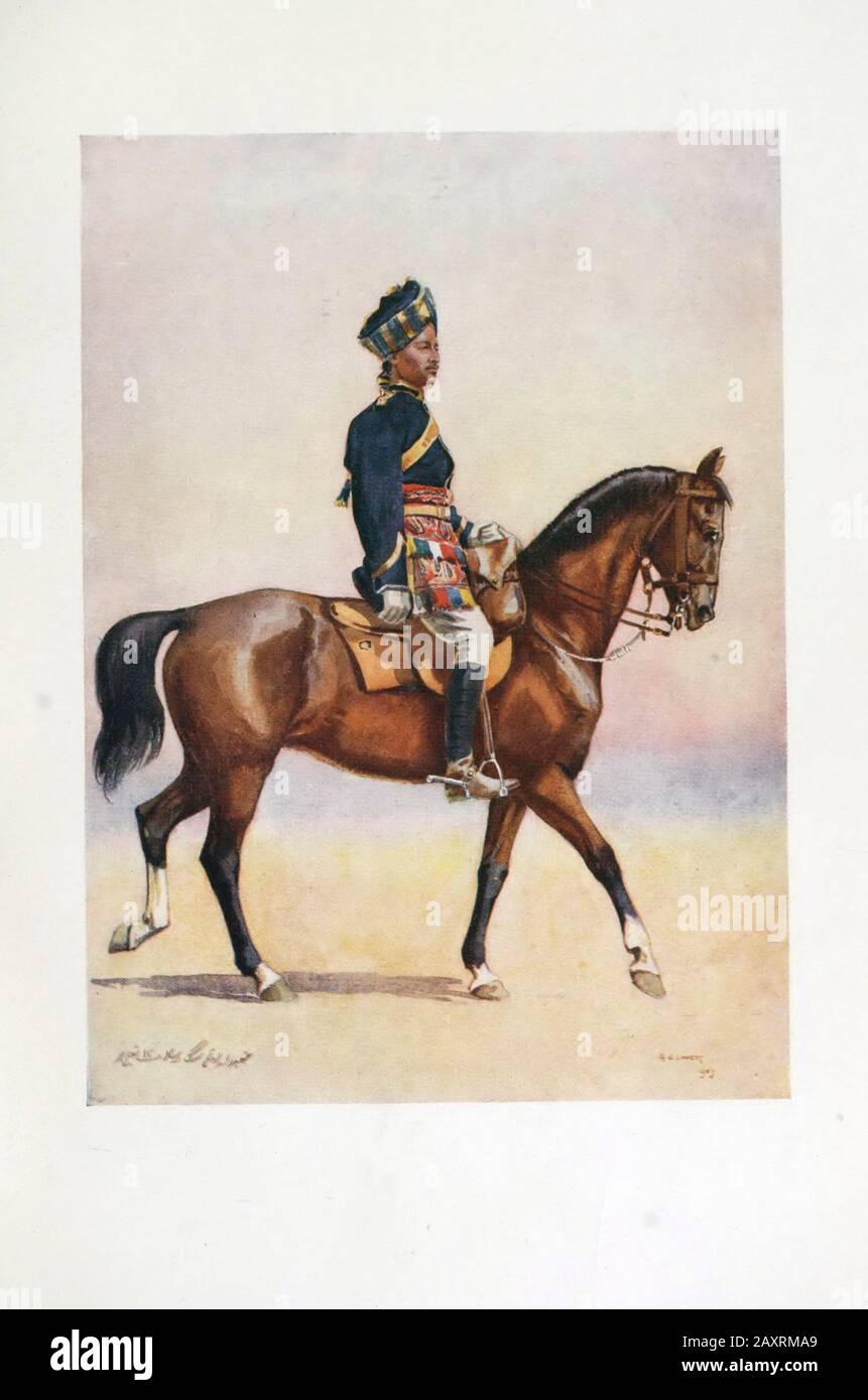 Armeen Indiens. Von Major A.C. Lovett. London. 1911 12. Cavarly/Jemadar/Dograra Stockfoto