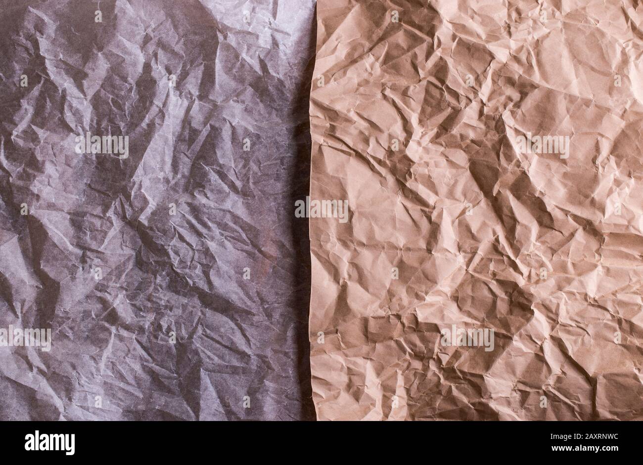 Zwei Arten von Papierhüllen Hintergrund Stockfoto