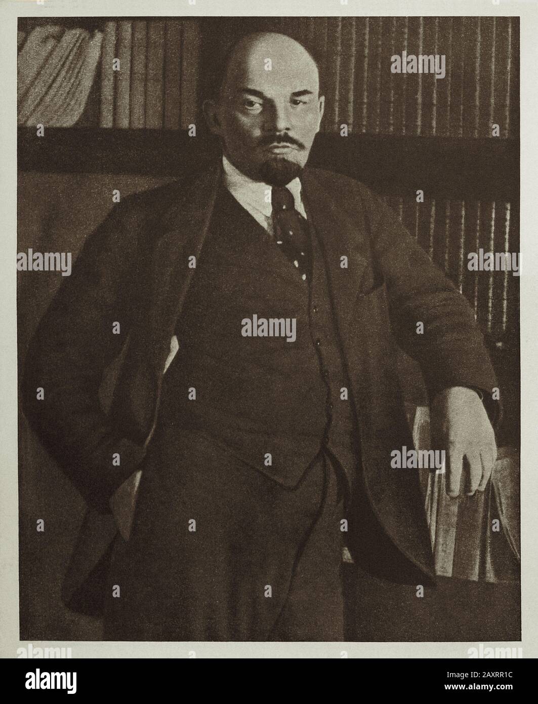 Wladimir Iljitsch Uljanov (1870-1924), besser bekannt unter seinem alias Lenin, war ein russischer Revolutionär, Politiker und politische Theoretiker. Er diente als Stockfoto