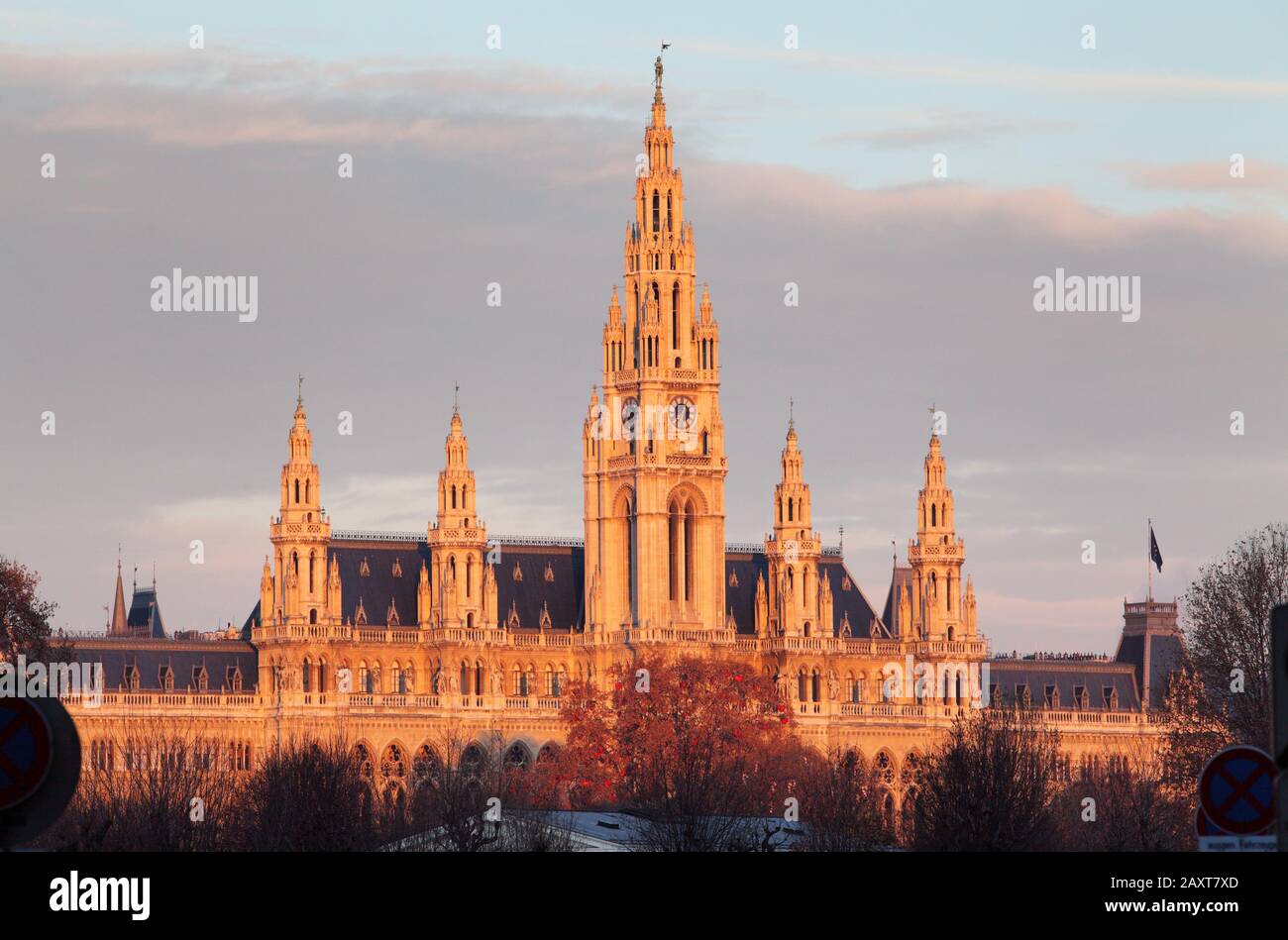 Stadt Wien, Wiener Rathaus, Österreich Stockfoto