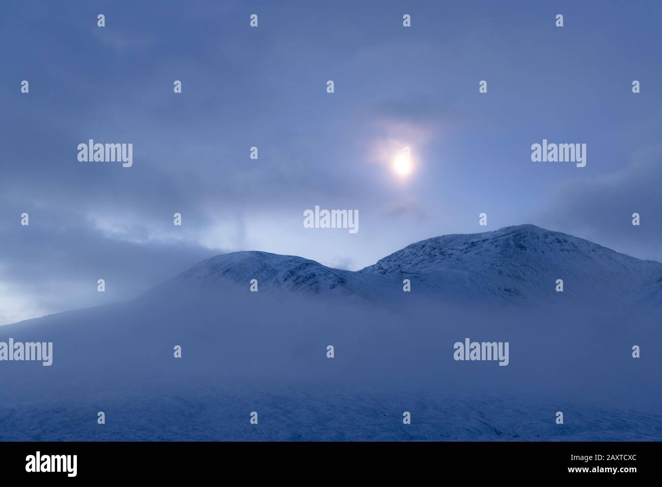 Winter in den schottischen Highlands Stockfoto