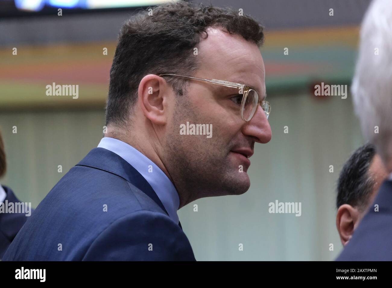 Brüssel, Belgien. Februar 2020. Bundesgesundheitsminister Jens Spahn nimmt an einem Sondertreffen der europäischen Gesundheitsminister zur Coronavirus-Krise Teil. Credit: Alexandros MICHAILIDIS/Alamy Live News Stockfoto