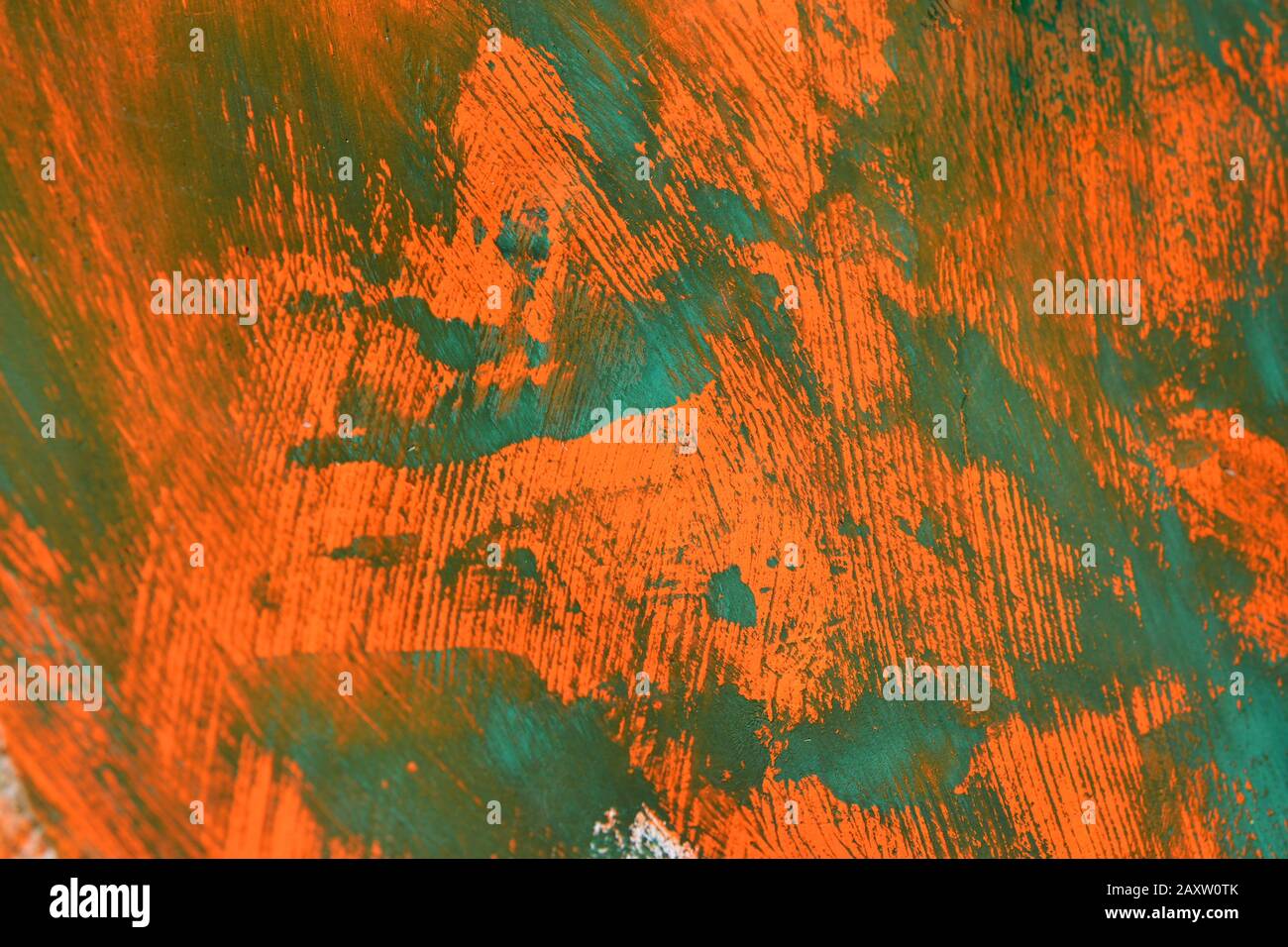 Abstrakter Hintergrund Mit Farbtupfer In Grun Orange Weissen Farben Stockfotografie Alamy