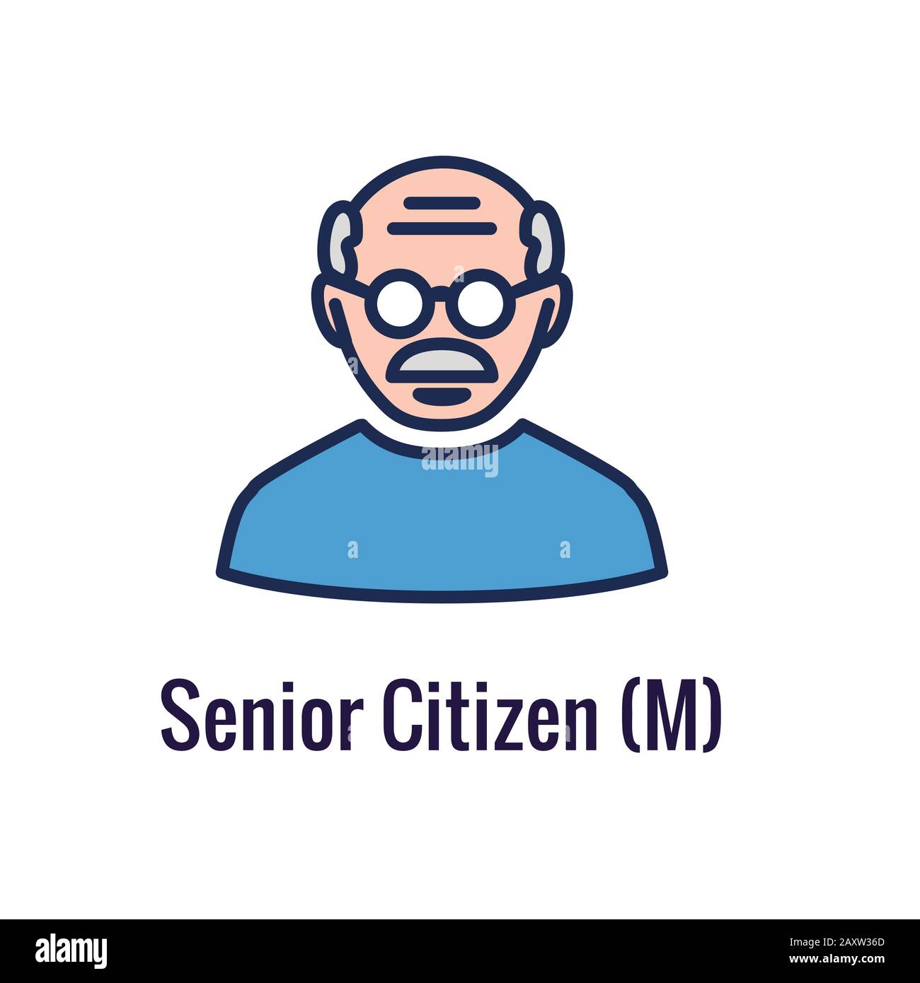 Generations - Ruhestand Icon Set mit Überlegungen für den Ruhestand Stock Vektor