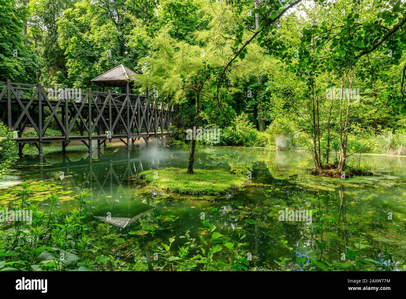 Frankreich, Indre et Loire-Tal, das von der UNESCO zum Weltkulturerbe ernannt wurde, Amboise, Chateau du Clos Lucé Park and Gardens, der Jardin de Leonards, The Le Stockfoto