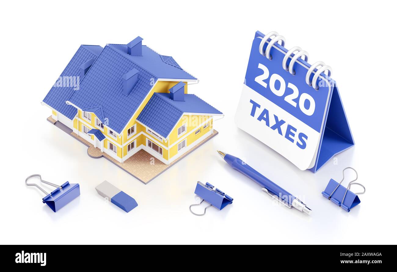 Immobiliensteuern 2020 Stockfoto