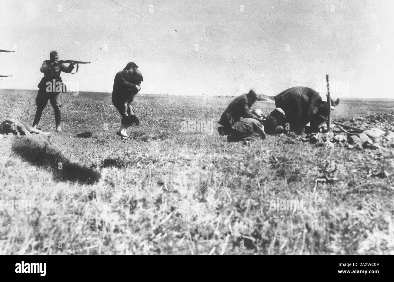 Blutige Schlacht an der Ostfront in Russland im Zweiten Weltkrieg Stockfoto