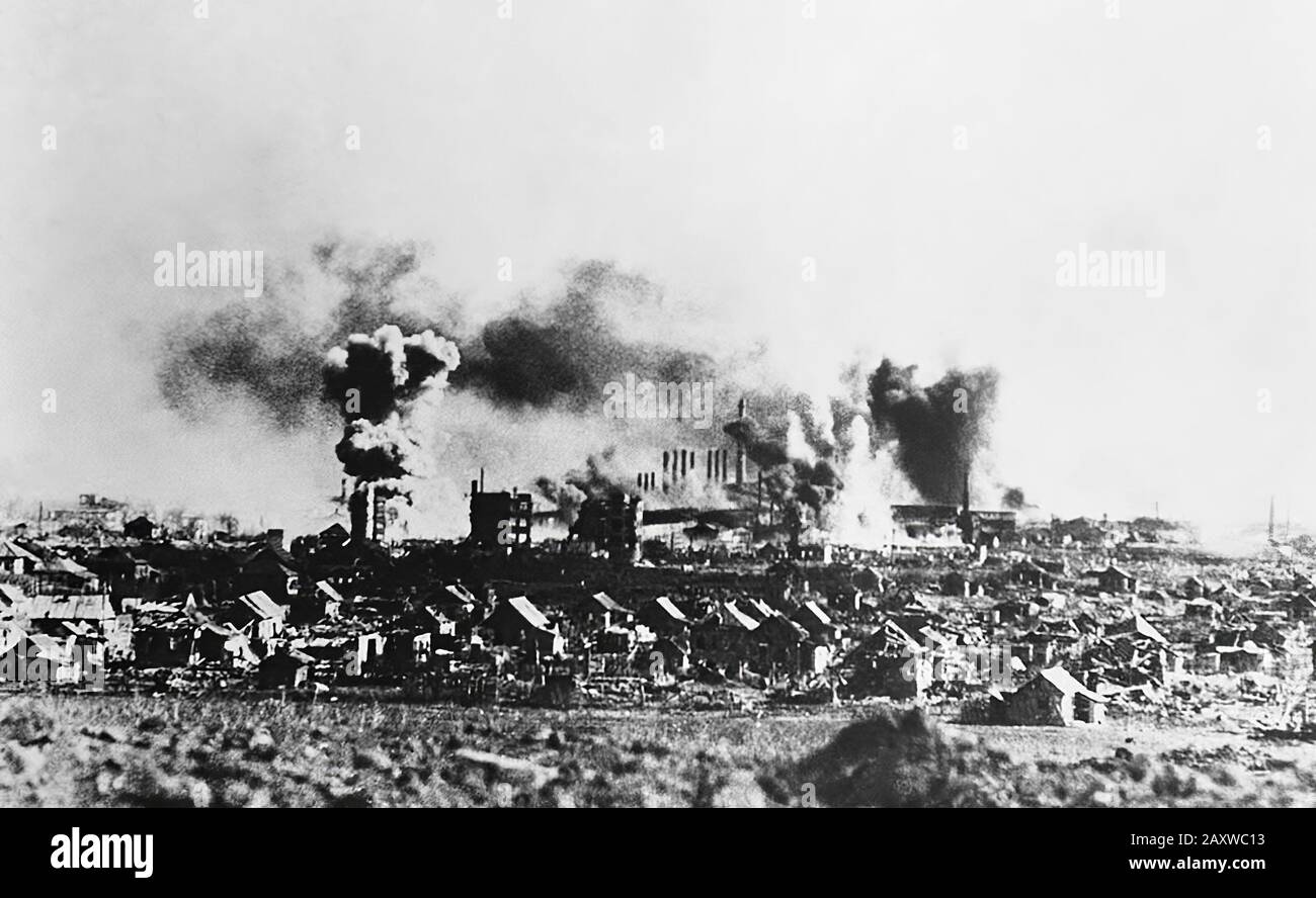 Blutige Schlacht an der Ostfront in Russland im Zweiten Weltkrieg Stockfoto