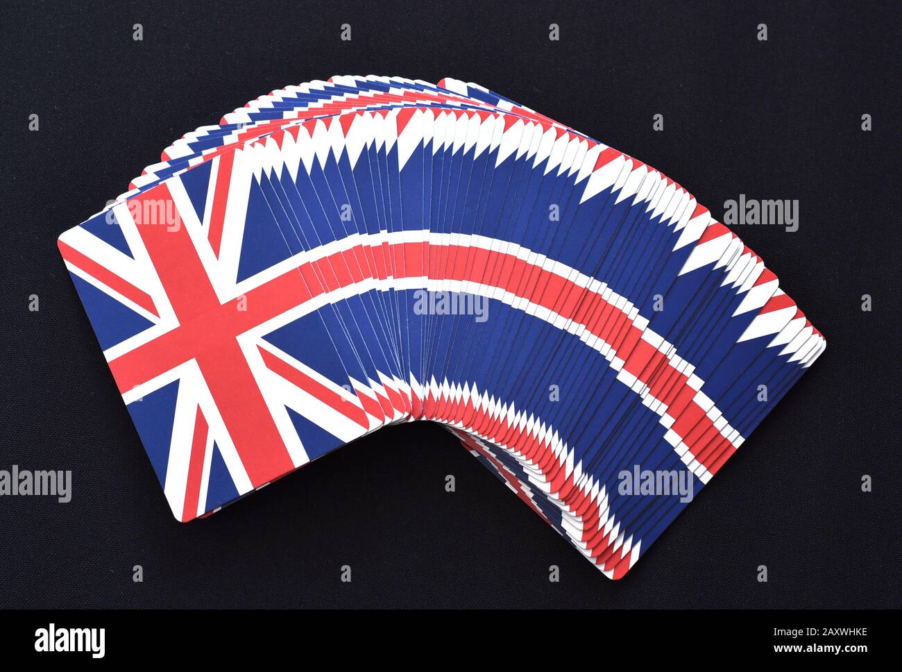 Union Jack Spielkarten Stockfoto