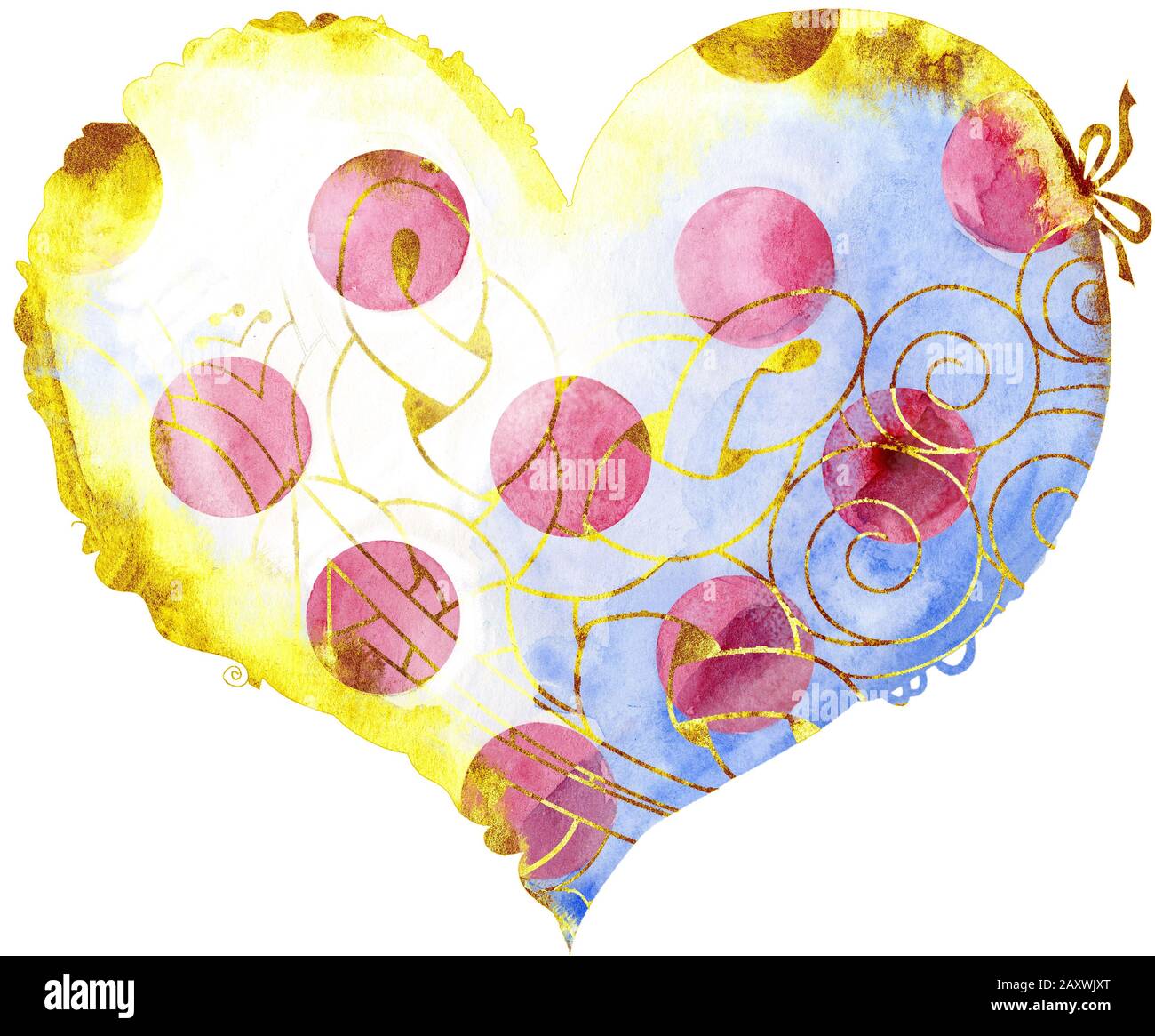 Gold Gemaltes Herz Stockfotos Und Bilder Kaufen Alamy