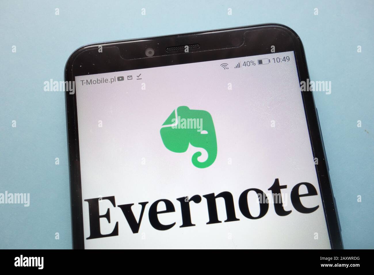 Das Evernote Logo wird auf dem Smartphone angezeigt Stockfoto