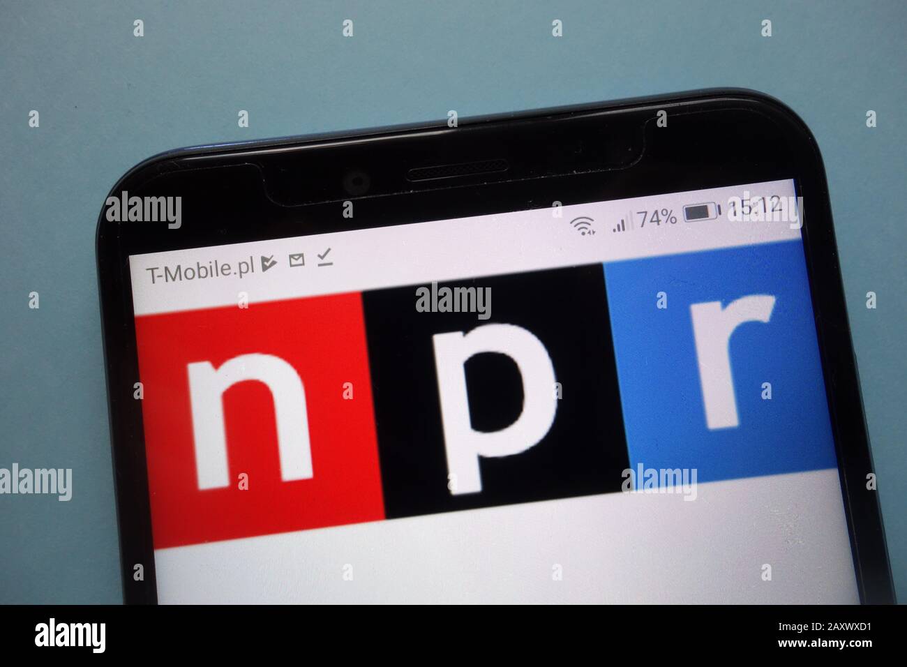 Das npr-Logo (National Public Radio) wird auf dem Smartphone angezeigt Stockfoto