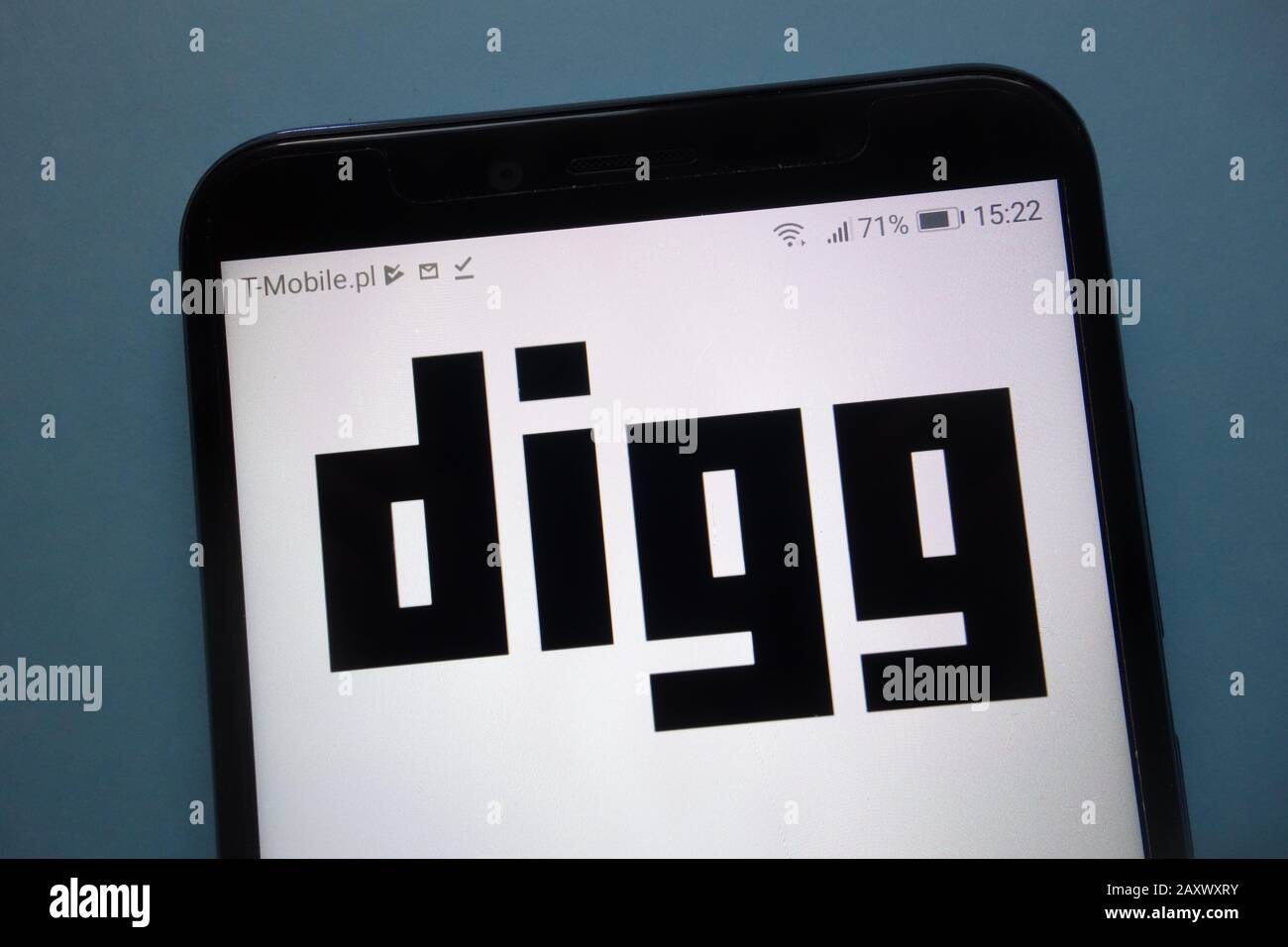 Digg-Logo wird auf dem Smartphone angezeigt Stockfoto