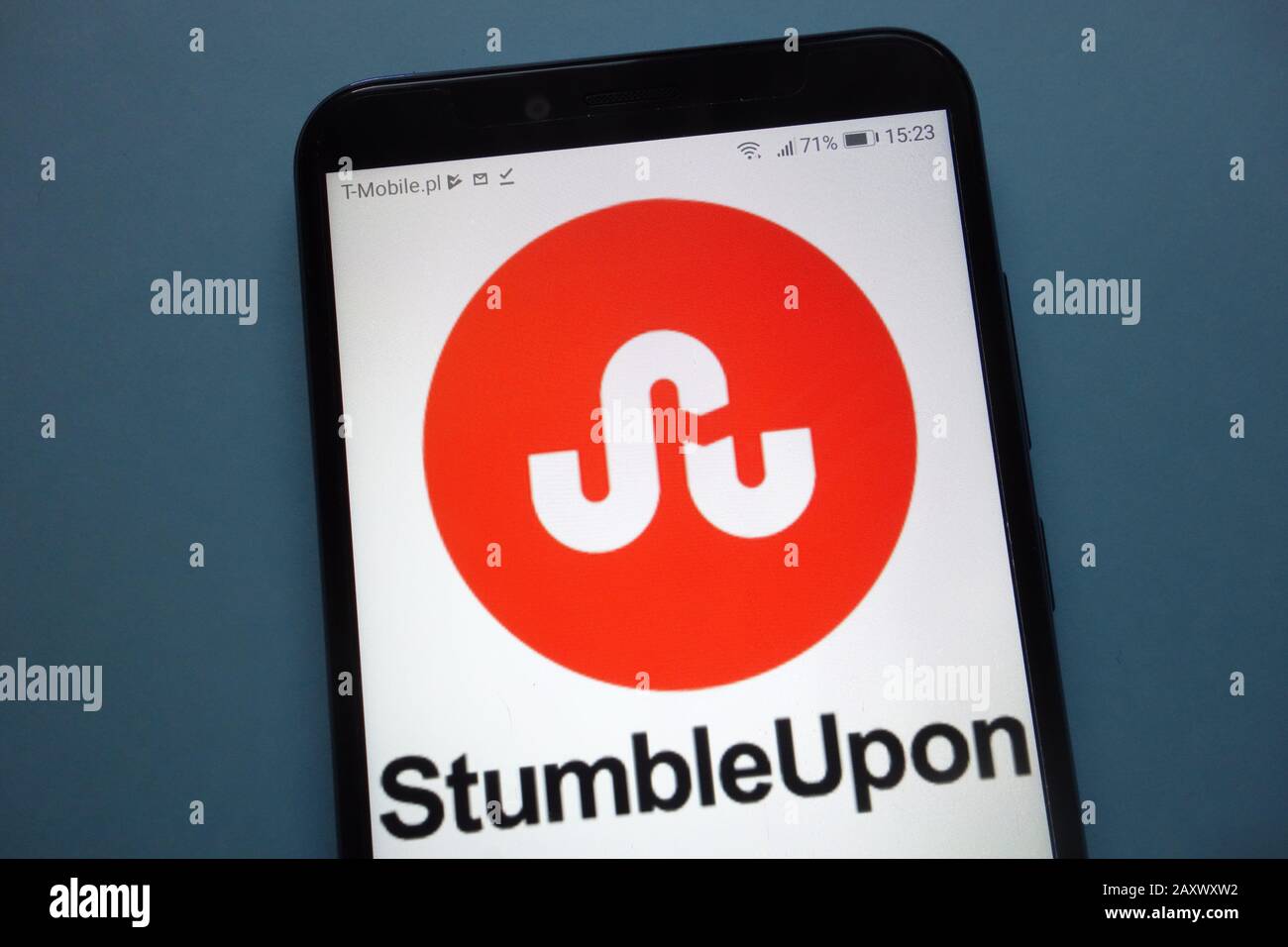 Das StumbleUpon Logo wird auf dem Smartphone angezeigt Stockfoto