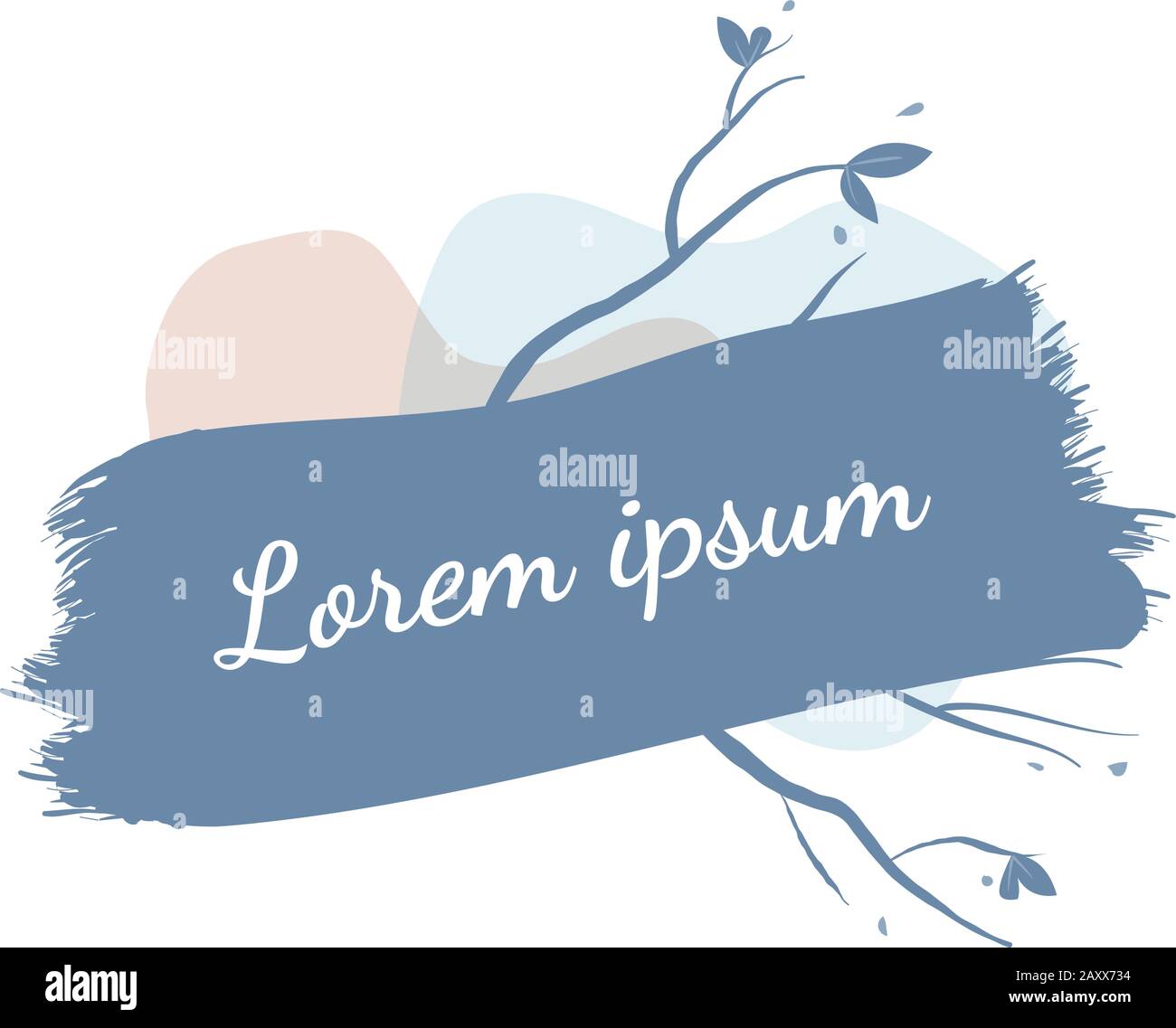 Designelemente Holz, Holzklotz, Pastellflecken. Stock Vektor