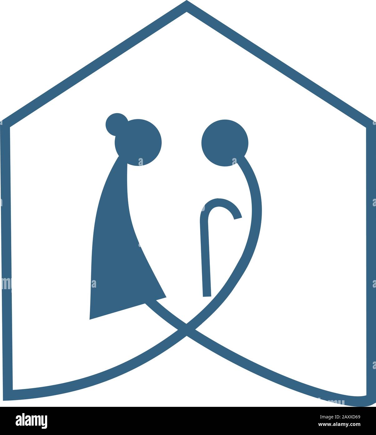 Abbildung eines alten Wohnhauses Stock Vektor