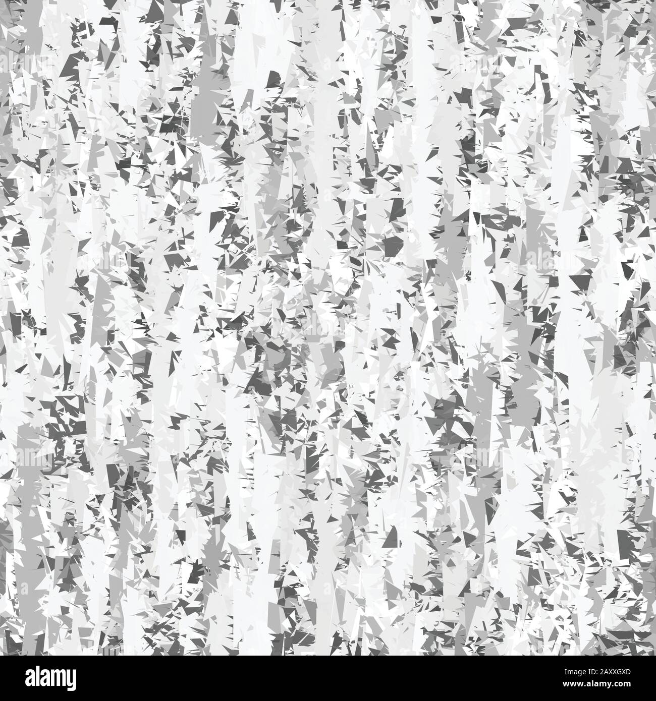 Silberfarbener Birch-Baum-Strich-Effekt Textur Hintergrund. Gesprenkeltes Weiß Verwitterte Rough Abstract Seamless Pattern Monochrome Natural Rough Melange Auf Der Ganzen Linie Stock Vektor