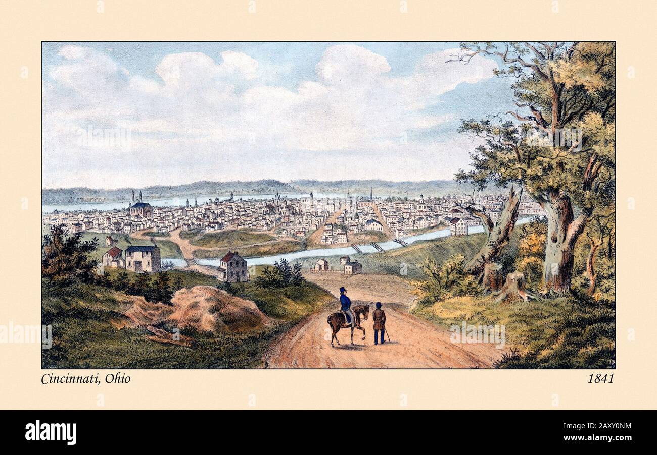 Cincinnati, Ohio, Im Jahr 1841 Stockfoto