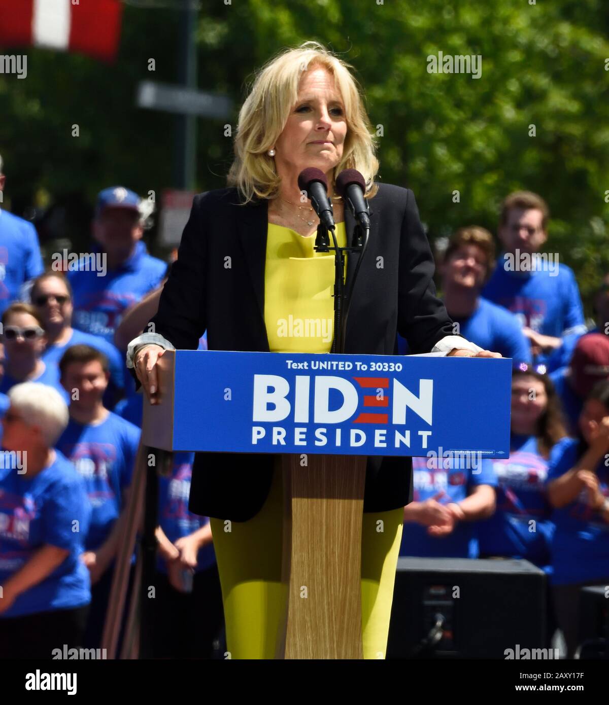 Philadelphia, PA, USA - 18. MAI 2019: Jill Biden Besucht die Kickoff-Campaign-Rallye von Joe Biden zur Präsidentschaftswahl 2020. Stockfoto