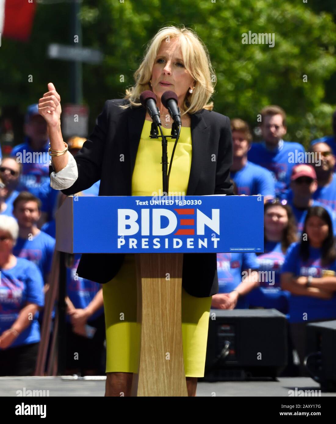 Philadelphia, PA, USA - 18. MAI 2019: Jill Biden Besucht die Kickoff-Campaign-Rallye von Joe Biden zur Präsidentschaftswahl 2020. Stockfoto