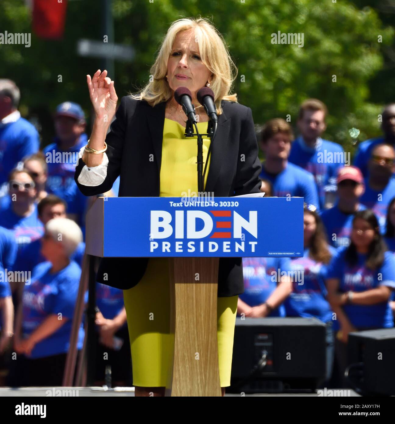 Philadelphia, PA, USA - 18. MAI 2019: Jill Biden Besucht die Kickoff-Campaign-Rallye von Joe Biden zur Präsidentschaftswahl 2020. Stockfoto