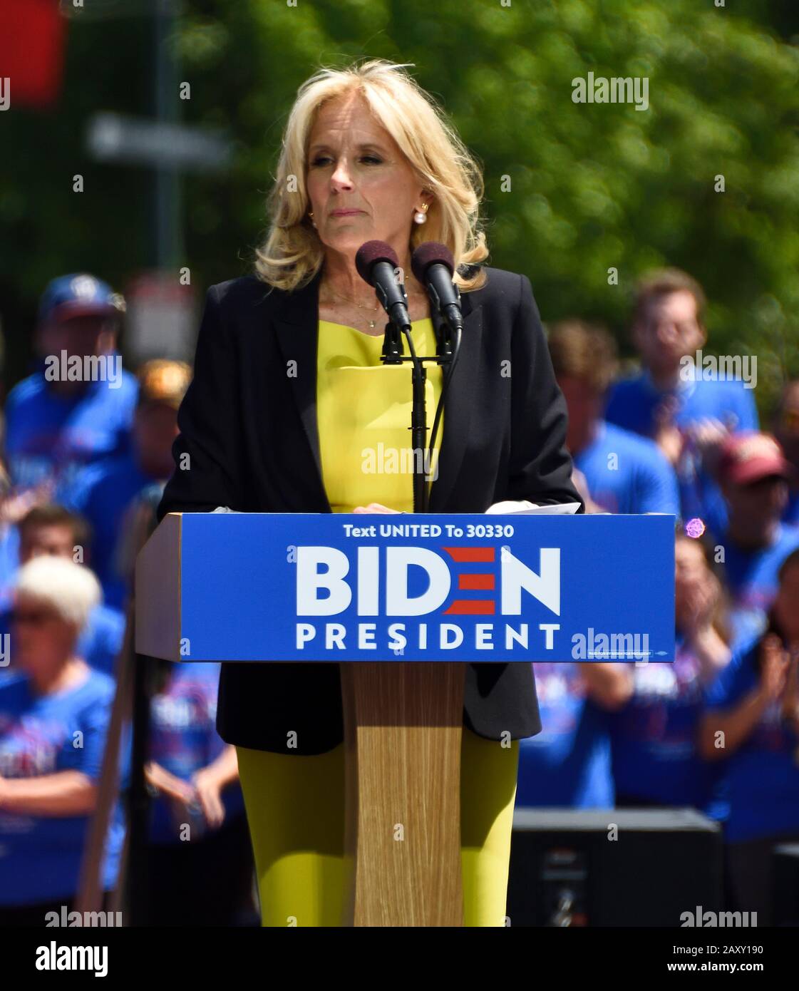 Philadelphia, PA, USA - 18. MAI 2019: Jill Biden Besucht die Kickoff-Campaign-Rallye von Joe Biden zur Präsidentschaftswahl 2020. Stockfoto