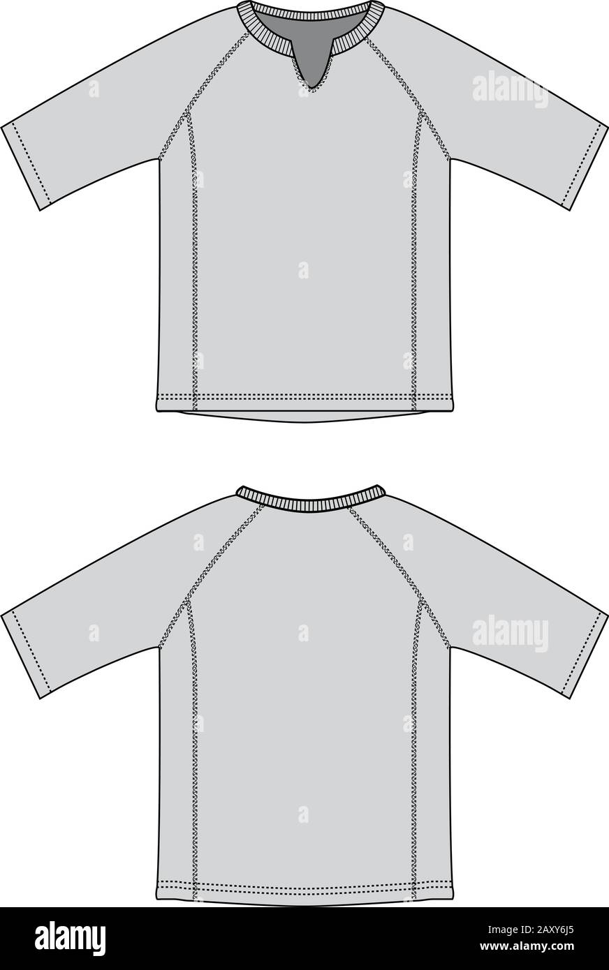 Vektordarstellung des Sweatshirts (Dreiviertelärmel) Stock Vektor