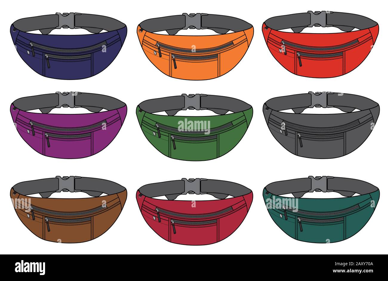 Abbildung: Kindertasche (Taillenetui) Stock Vektor