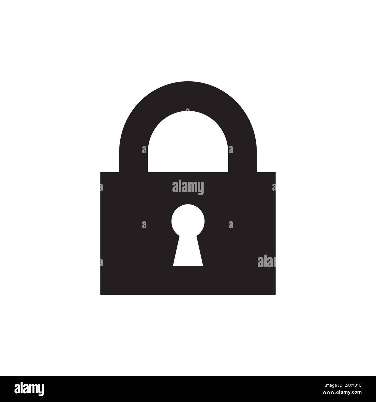 Abbildung des Vektorsymbols sperren Stock Vektor