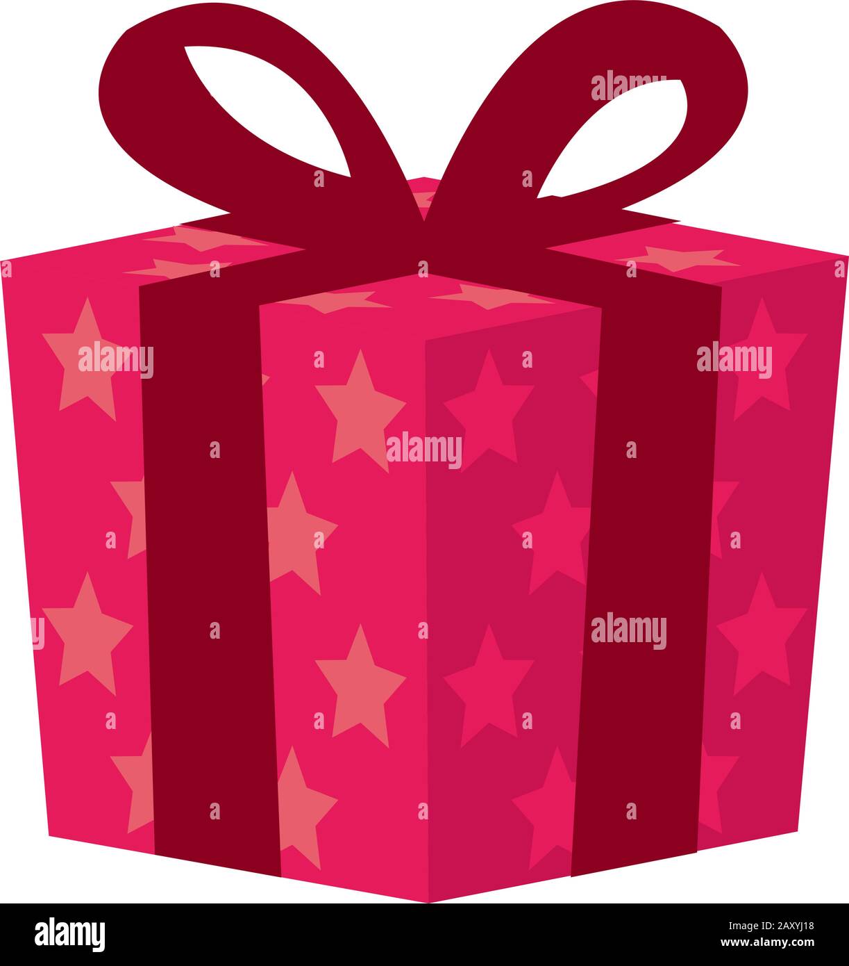 Geschenkbox ( Geschenkbox ) - Abbildung flacher Vektoren Stock Vektor