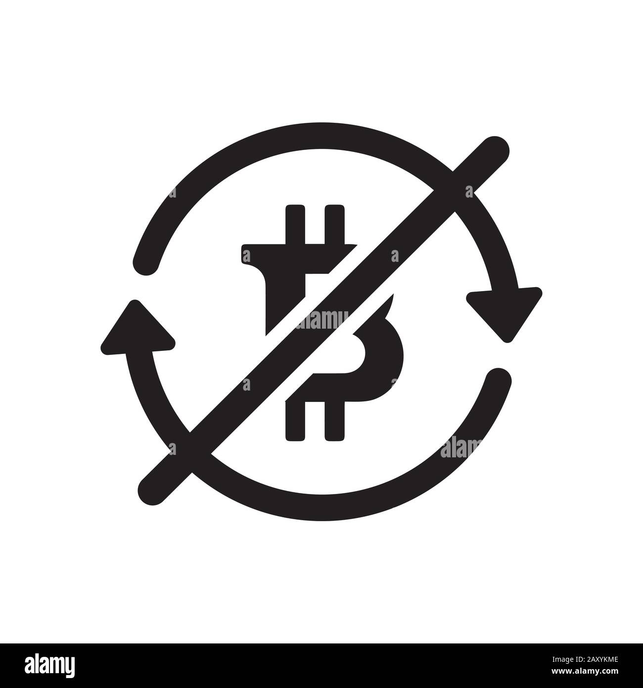 Bitcoin-Vektor-Symbolabbildung / kein Austausch Stock Vektor