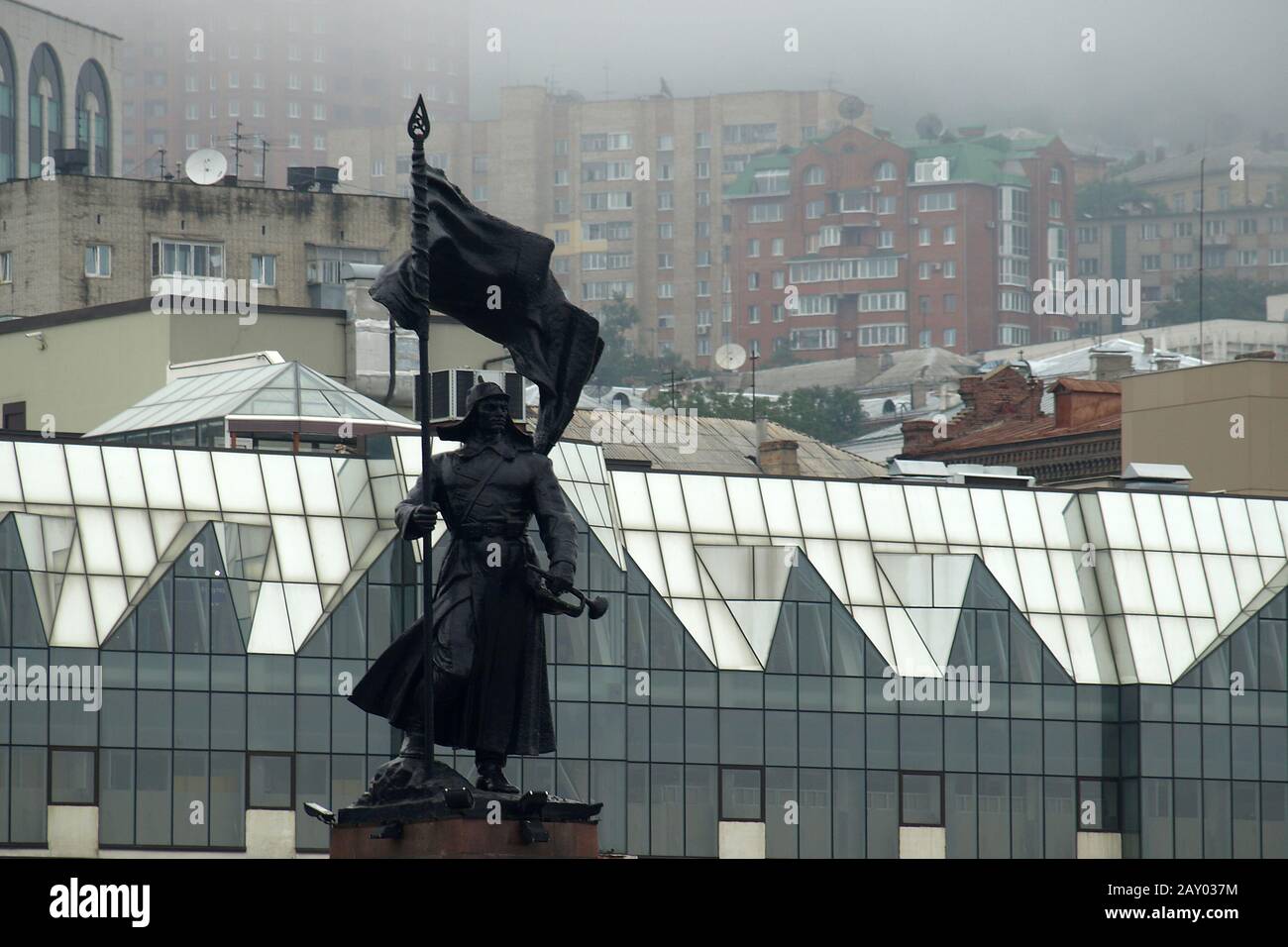 Denkmal für die Kämpfer der sowjetischen Macht im russischen Fernen Osten Stockfoto