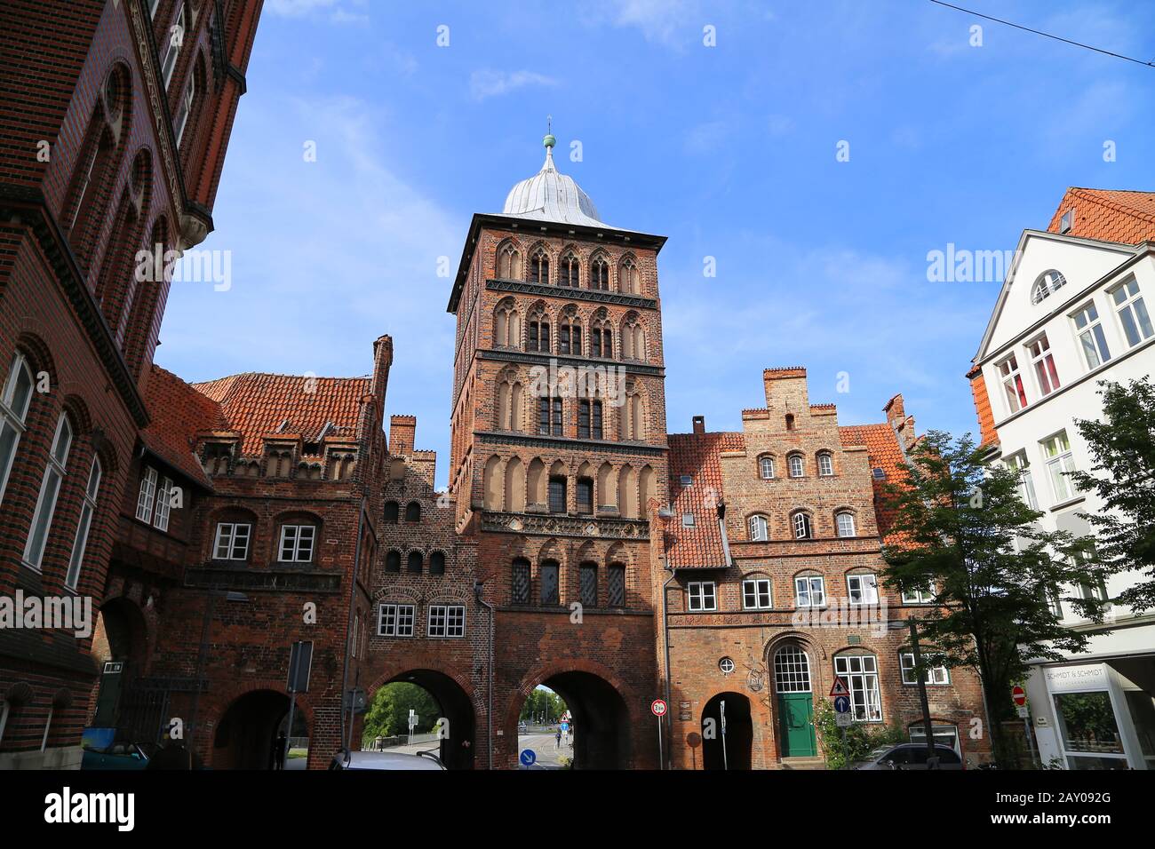 Das Burgtor, das Nordtor der Altstadt von Lübeck - Schleswig-Holstein, Deutschland Stockfoto