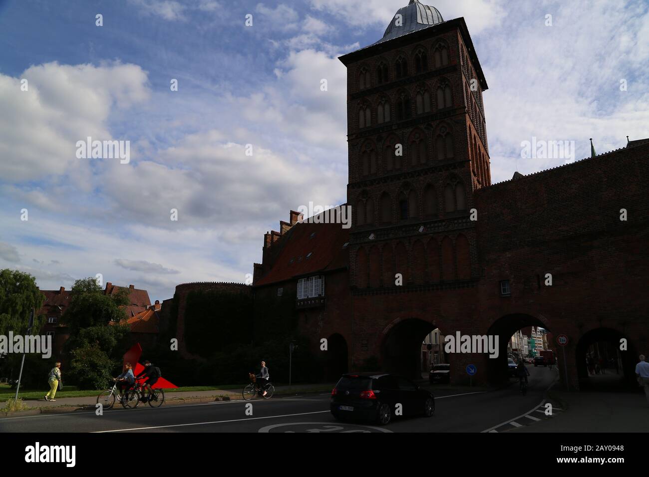 Das Burgtor, das Nordtor der Altstadt von Lübeck - Schleswig-Holstein, Deutschland Stockfoto