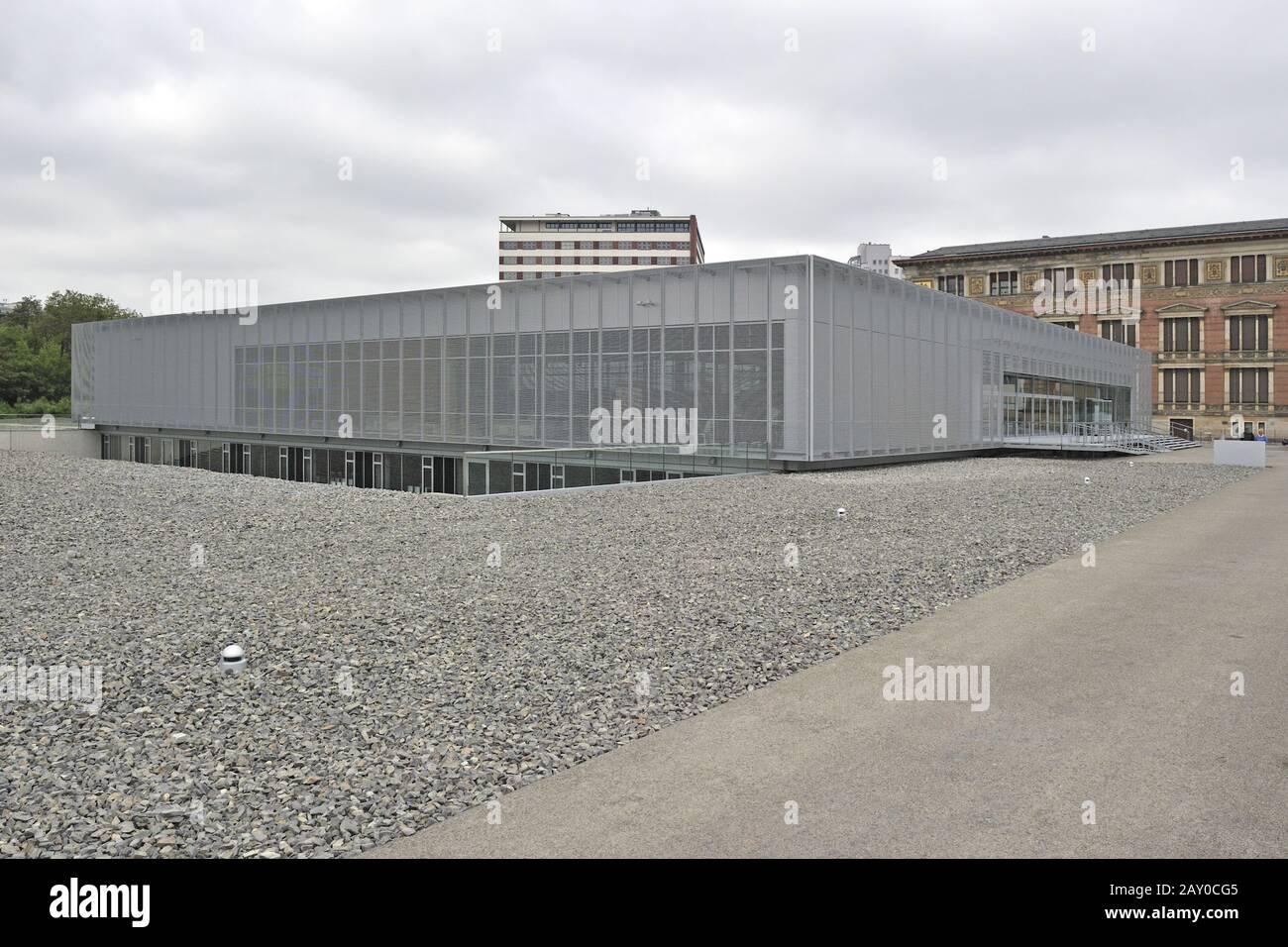 Neu gestalteter Außenbereich der Ausstellung Topographie Des Terrors auf dem Gelände des ehemaligen SS-Hauptquartiers Berlin, Deutschland, Eu Stockfoto