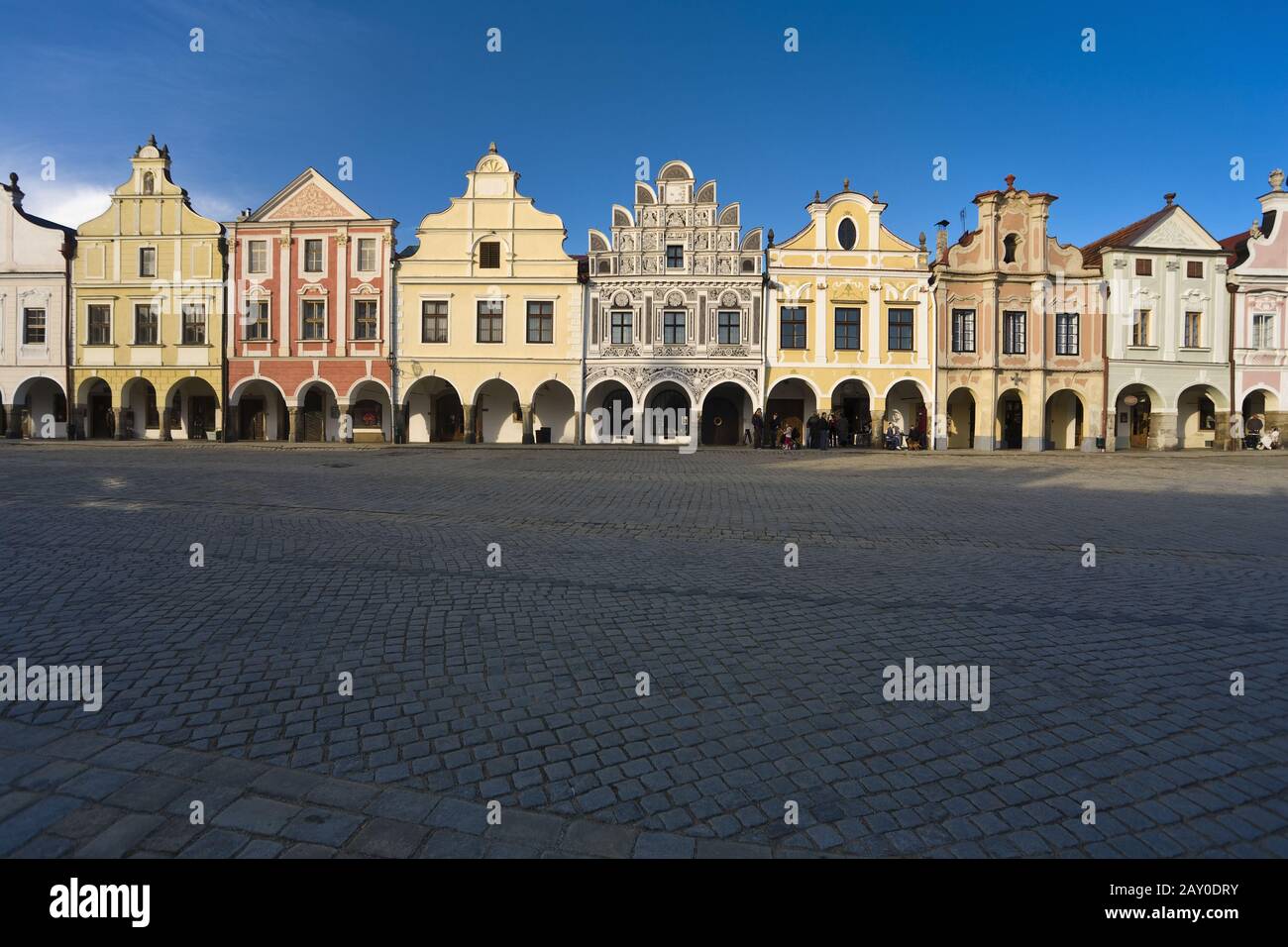 Altstadt in Telc, Tschechoslowakei, Europa - Altstadt in Telc, Tschechoslowakei, Europa Stockfoto