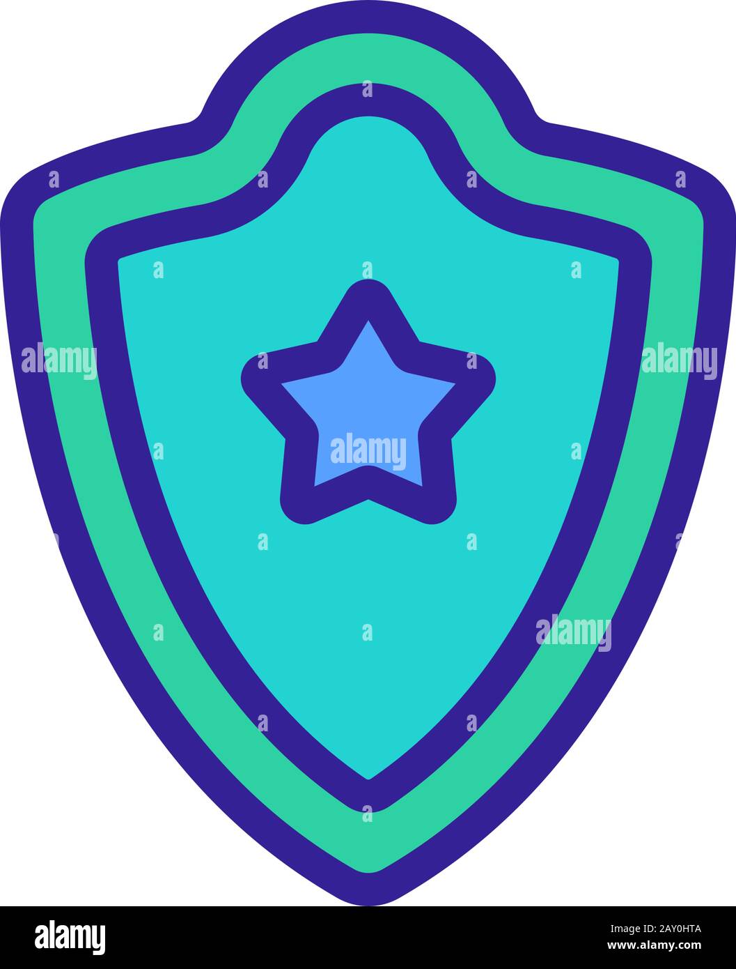 Blason-Symbol-Vektor. Isolierte Darstellung des Kontursymbols Stock Vektor