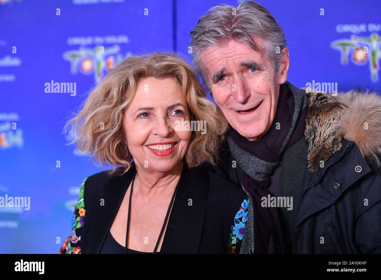 München, Deutschland. Februar 2020. Michaela MAY (Schauspielerin), mit Ehemann Bernd SCHADEWALD. Roter Teppich, roter Teppich, Ankunft. Totem von Cirque du Soleil, am 13. Februar 2020 in München, Nutzung Worldwide Credit: Dpa/Alamy Live News Stockfoto